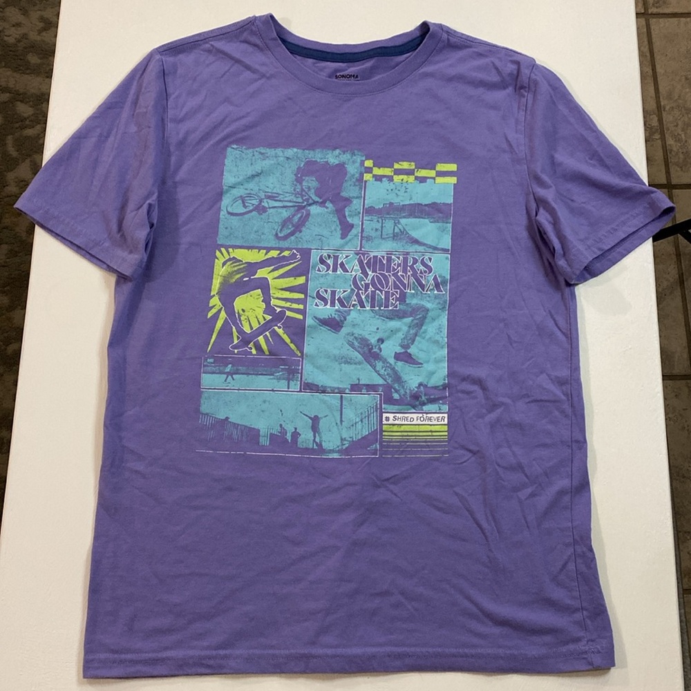 Sold only in bundle 🛹 Skaters gonna skateboard tee XL 12/14  unisex boys girls